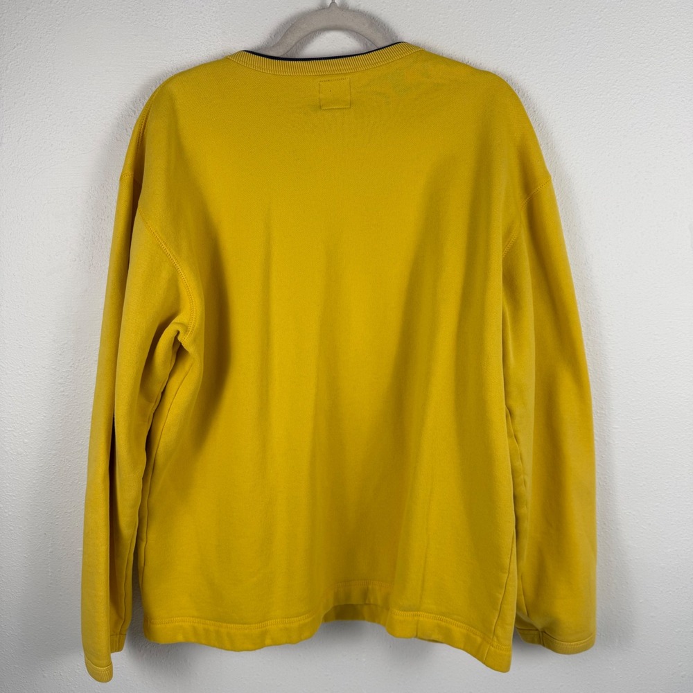 Nautica Competition Yellow Embroidered Logo Crewneck‎ Sweatshirt Men's Large - Picture 2 of 9